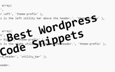 The Best WordPress Code Snippets