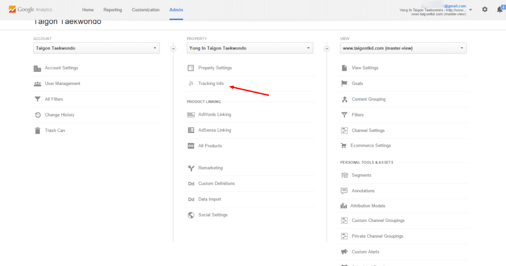 tracking code location in google analytics
